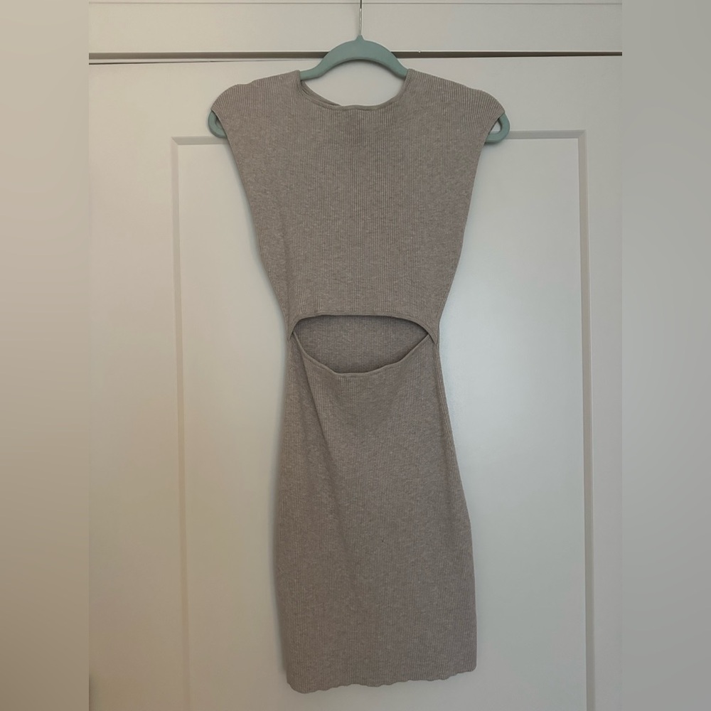 Wilfred Cream Crew Neck Sweater with Ribbed Knit Texture